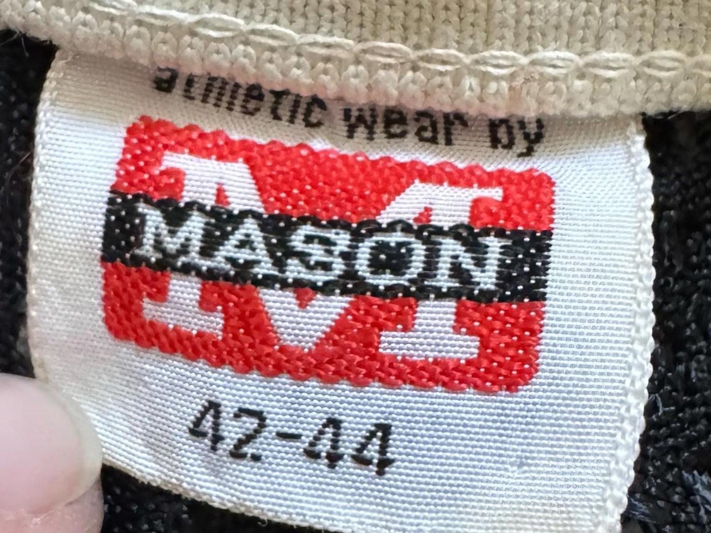 Vintage MASON Black Football Athletic Mesh Jersey 42-44