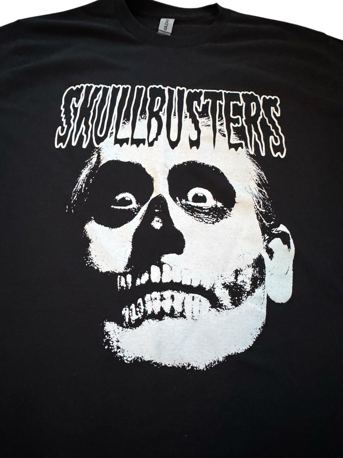 Vintage 1990s Skullbusters Skull Skeleton Punk Rock Band Tshirt Size Medium