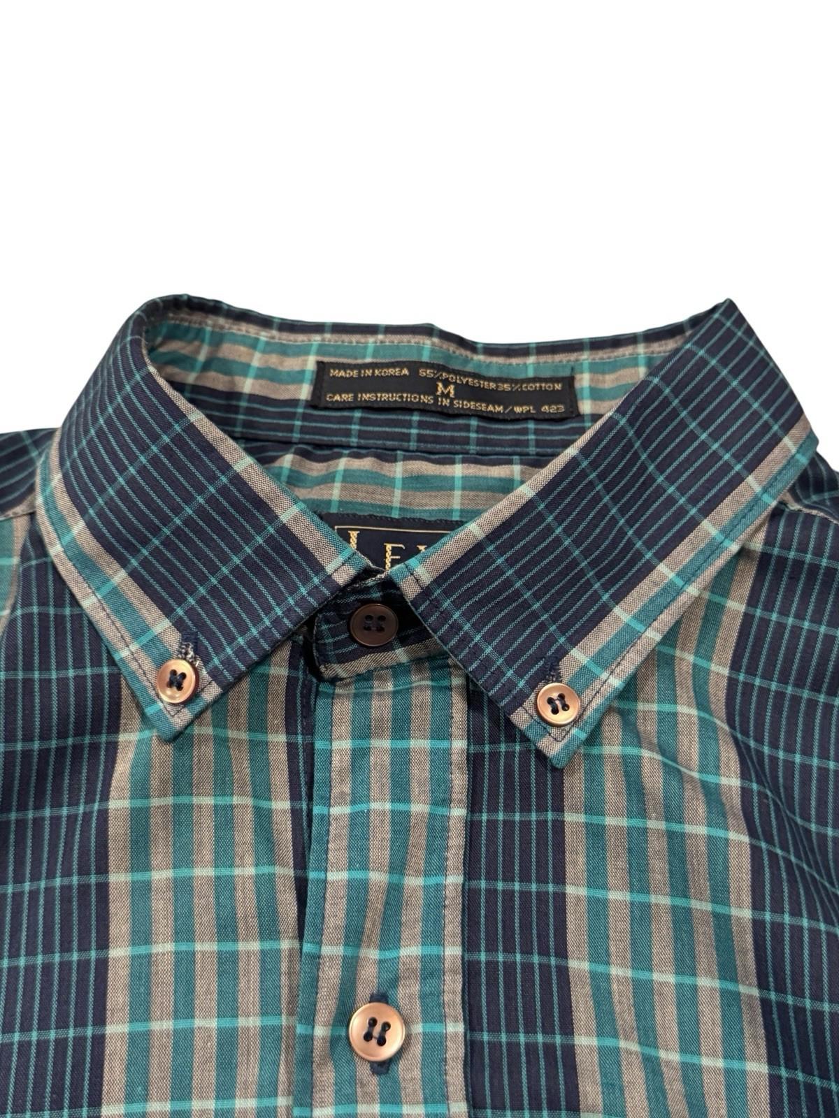 Vintage 1990’s Levi’s Blue Stripped Cotton Button Up Shirt Size Medium