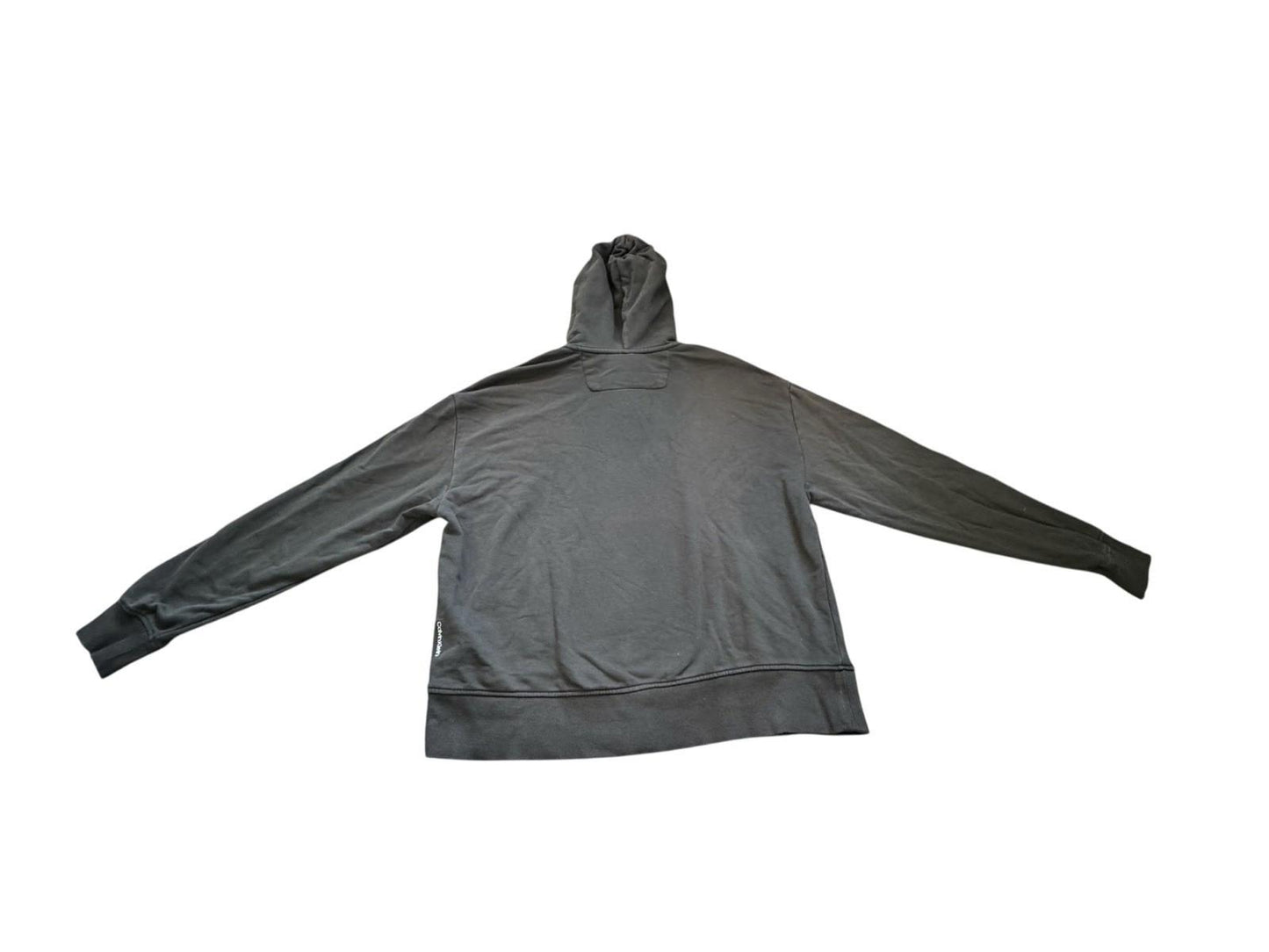 Calvin Klein Gray Hoodie Grey Mens Hooded Sweatshirt Pocket Drawstrings Small
