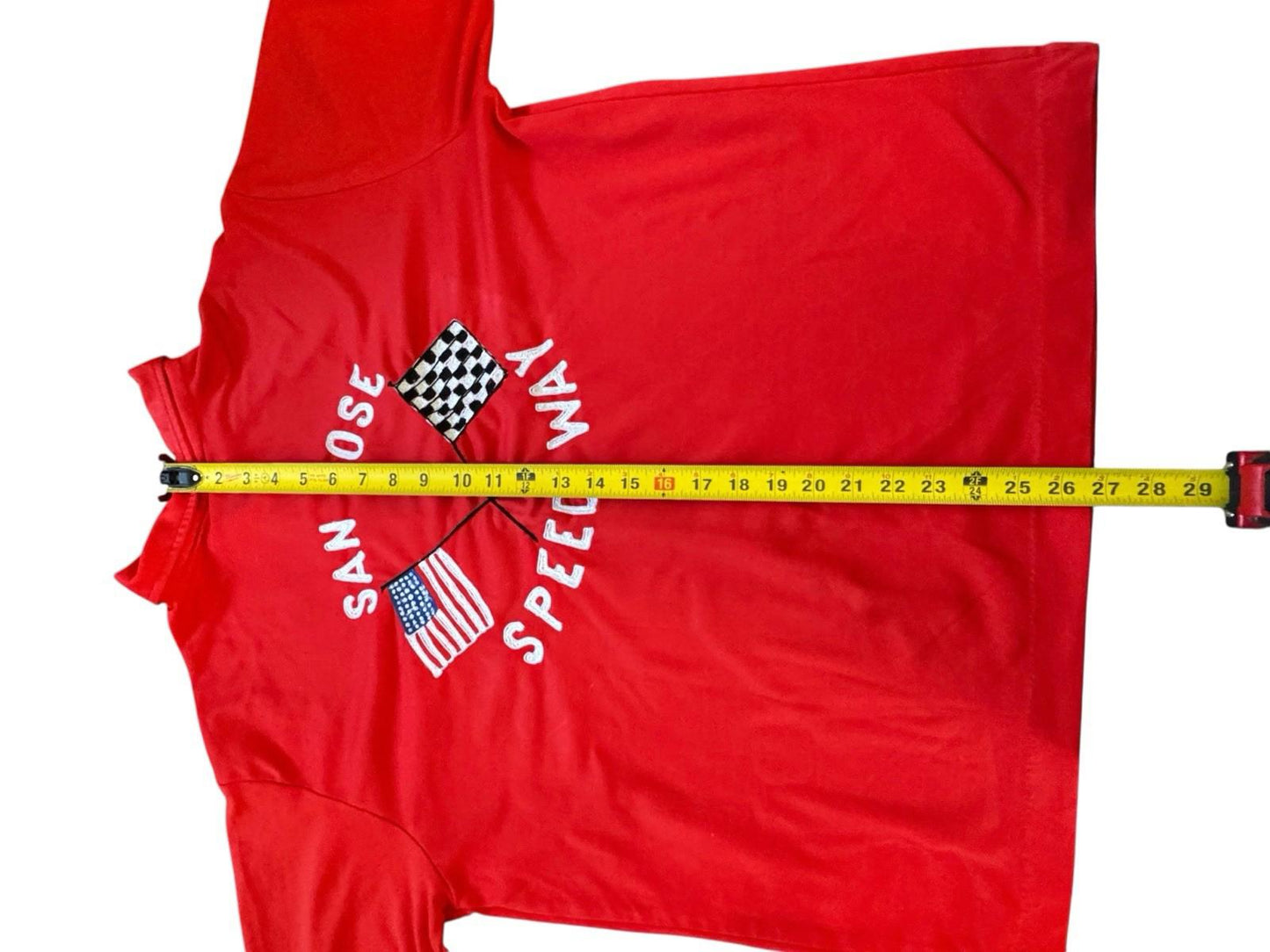Mr. More Bowling Shirt Vintage Racing Shirt Red SAN JOSE SPEEDWAY California XL