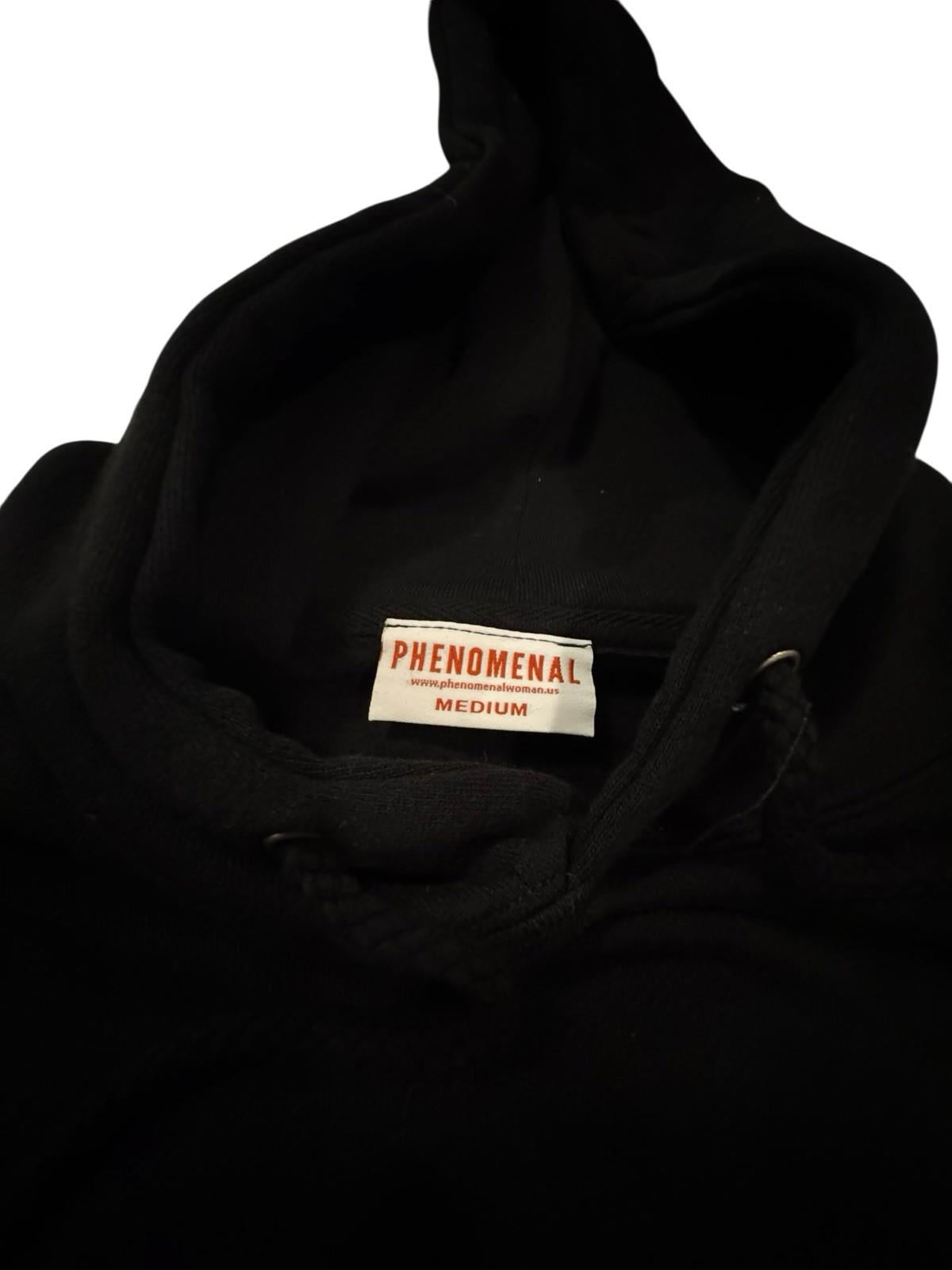 Phenomenal Brand AMBITIOUS Pullover Hoodie Sweatshirt Black Size Medium Mens