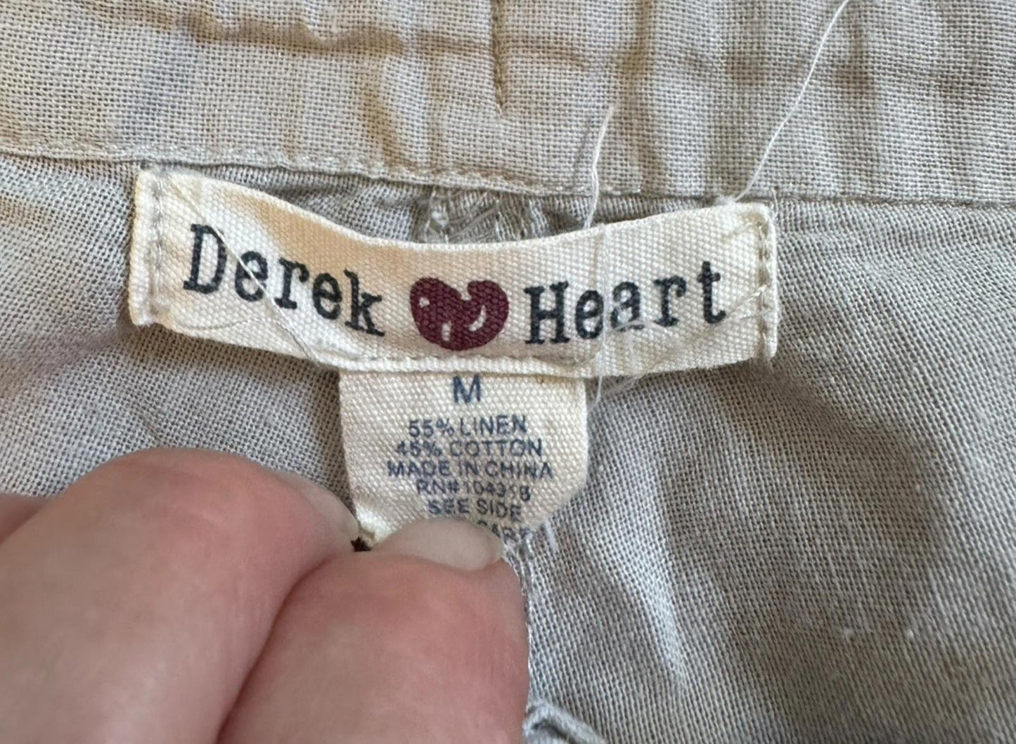 Derek Heart Linen Pants Womens Beige Tan Wide Leg Great For Warm Weather Medium