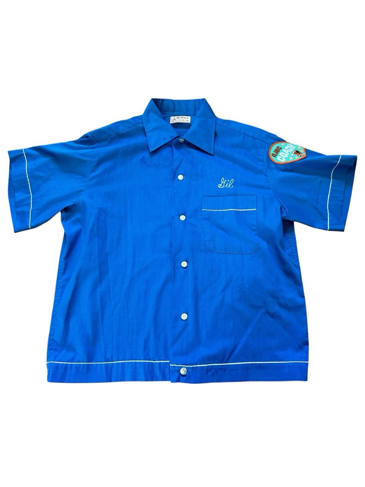 Vintage Hilton Bowling Shirt CUNHA CLASSIC AJBC Coach Patch California Medium