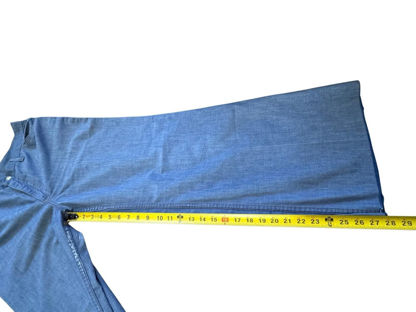 Vintage 1970s LEVIS FOR ME Blue Hopsack Bell Bottom Pants BIG E White Tag 30