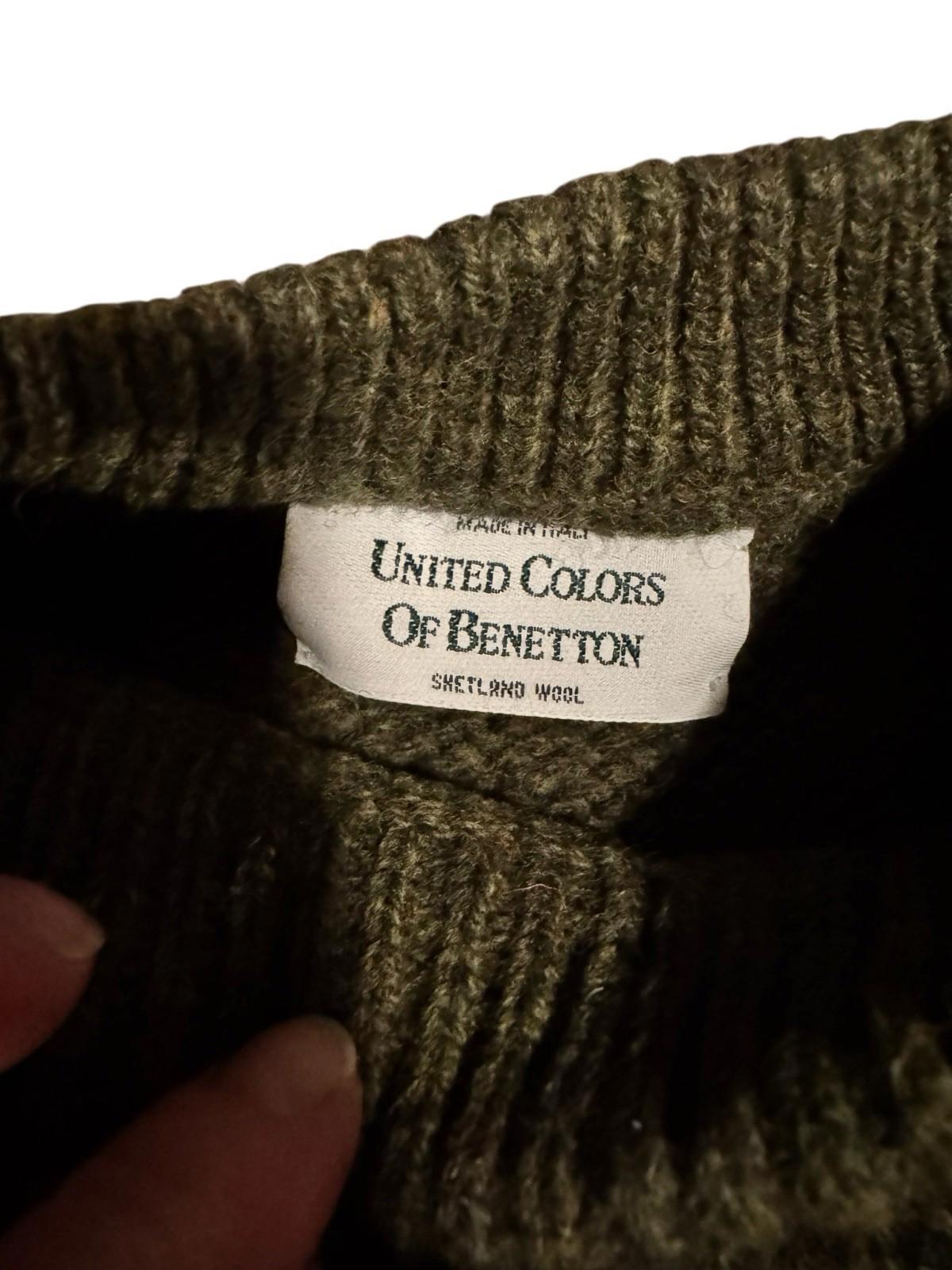 Vintage Men's or Women's Unisex Benetton Sweater 100% Wool Made in Italy