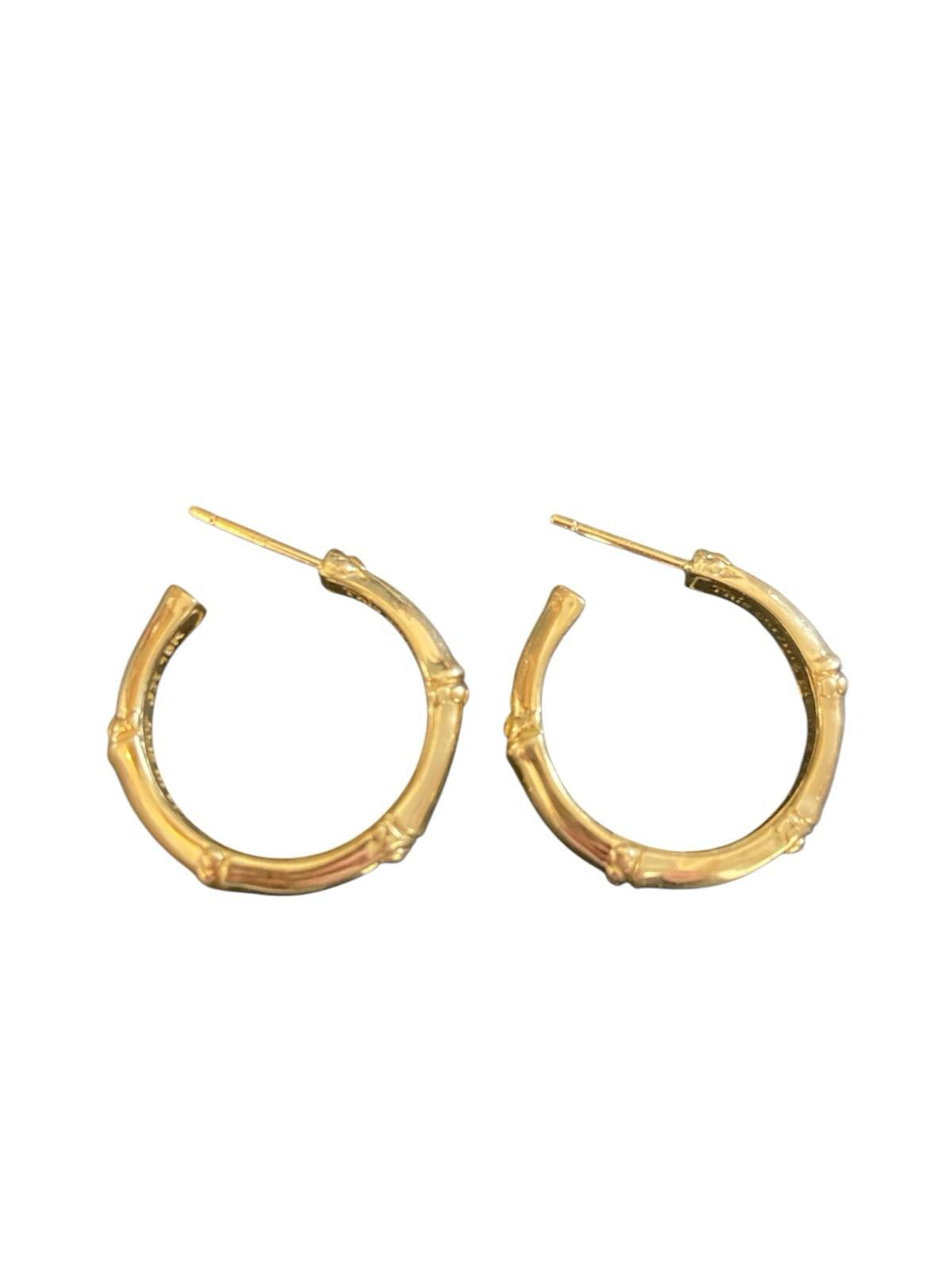 John Hardy 18k Gold Bamboo Earrings