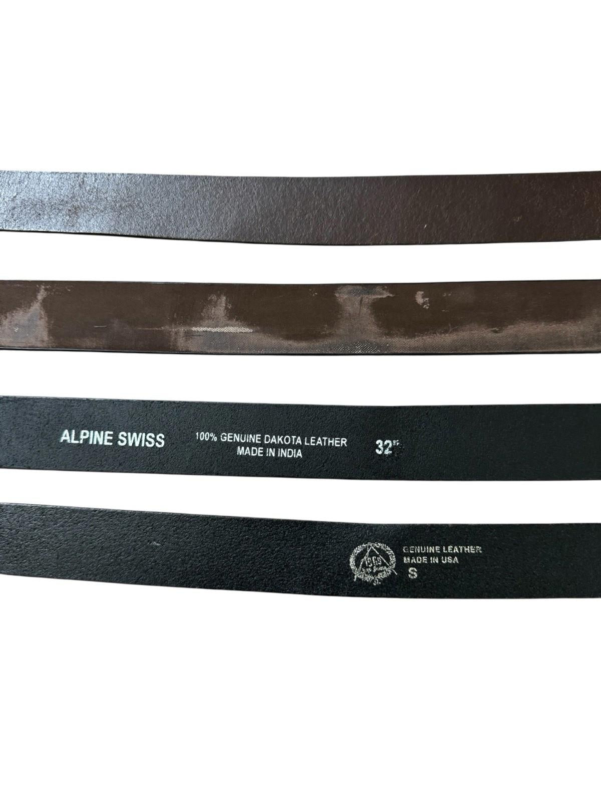 Leather Belt Lot of Four Black Brown GAP CLAIBORNE ALPINE Keep or Resell