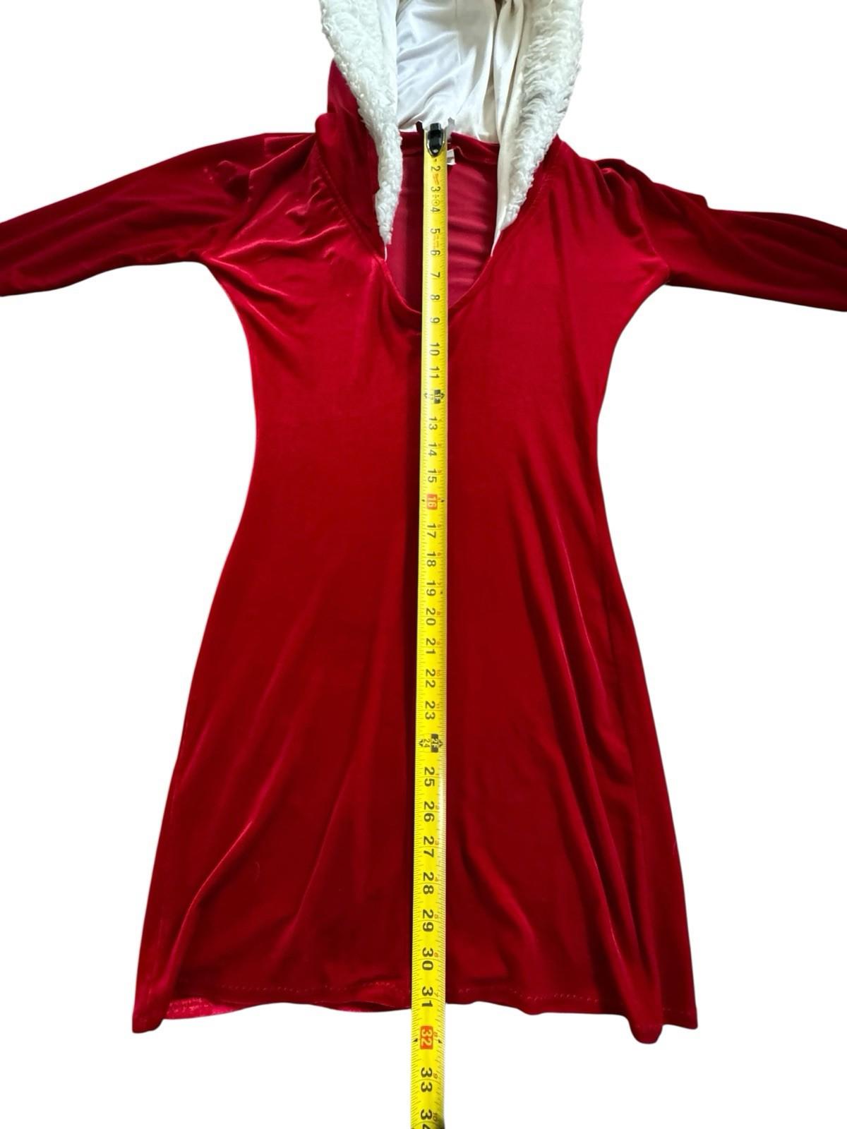 Vintage 1980s J Valentine Mrs. Claus Dress Red Christmas Velour Costume