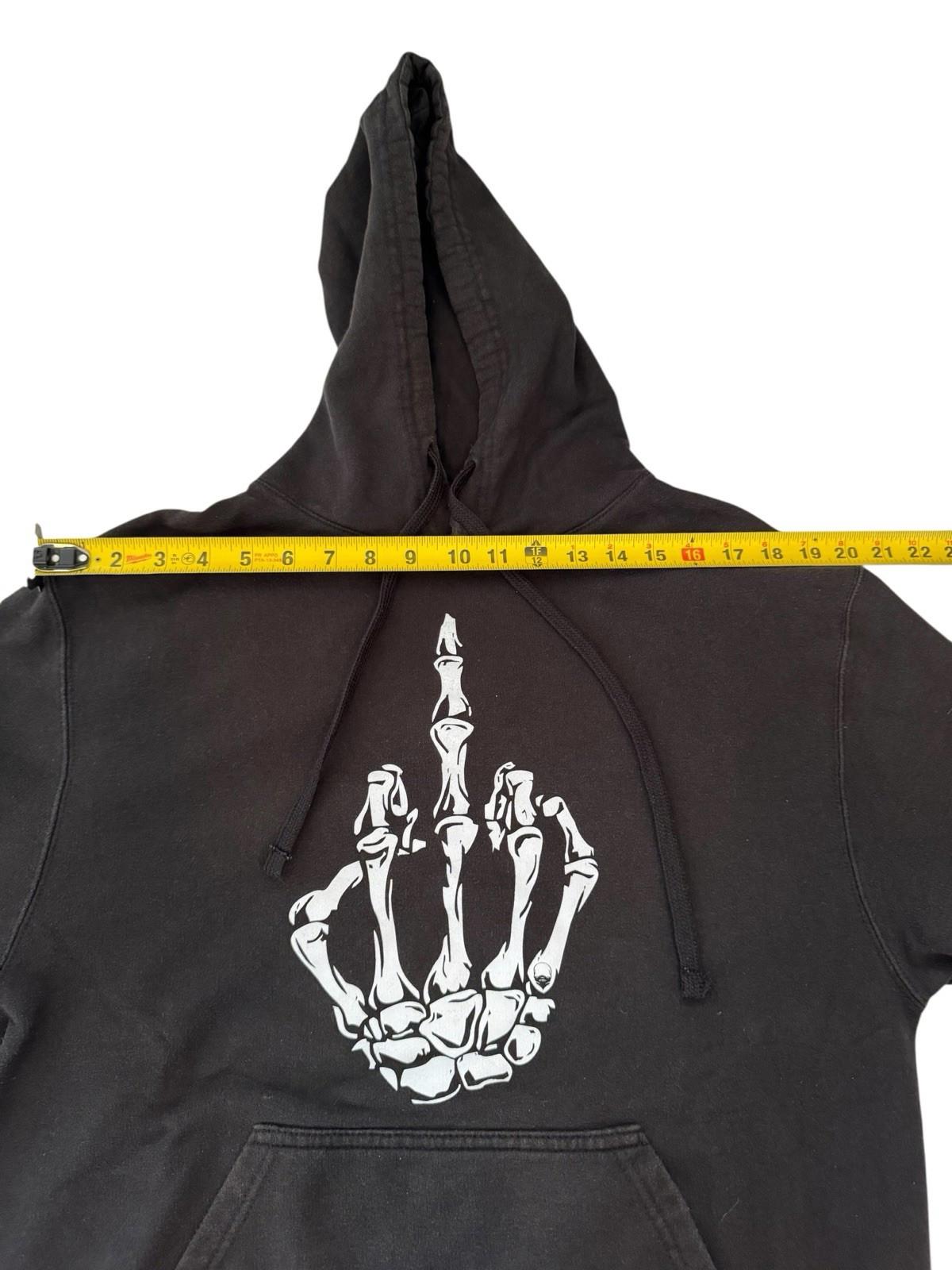 Skeleton Hand Middle Finger Fu*k You Hoodie Halloween Size Medium