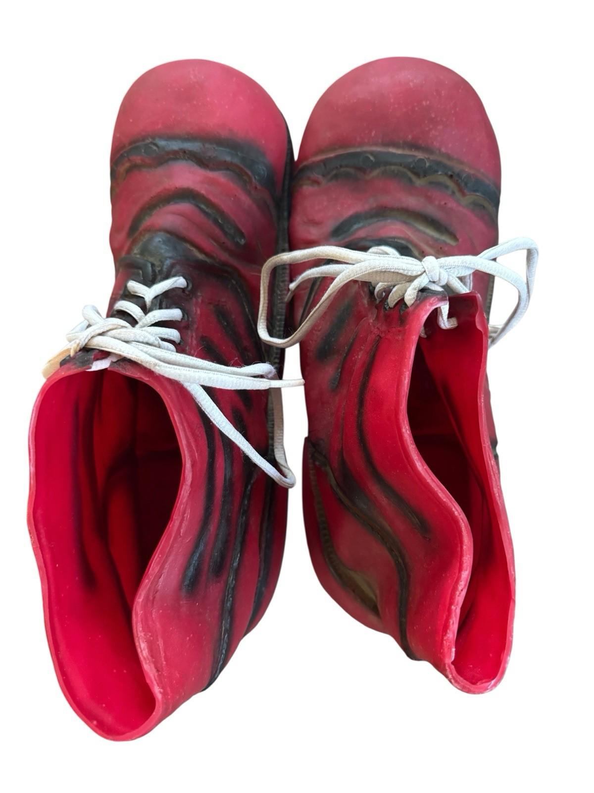 True Vintage 1960s Halloween Costume Rubber Clown Shoes Hong Kong NOT China