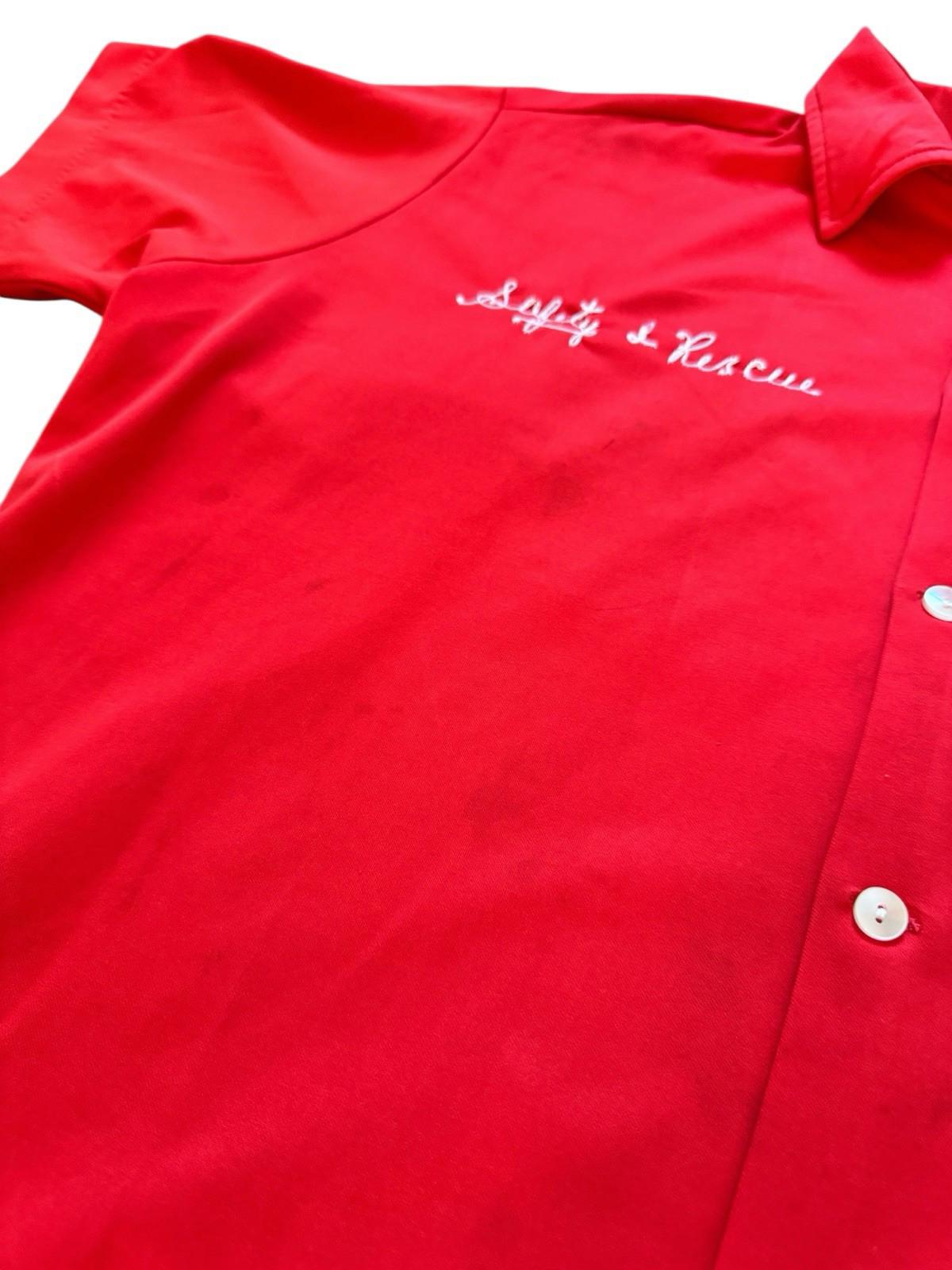 Mr. More Bowling Shirt Vintage Racing Shirt Red SAN JOSE SPEEDWAY California XL
