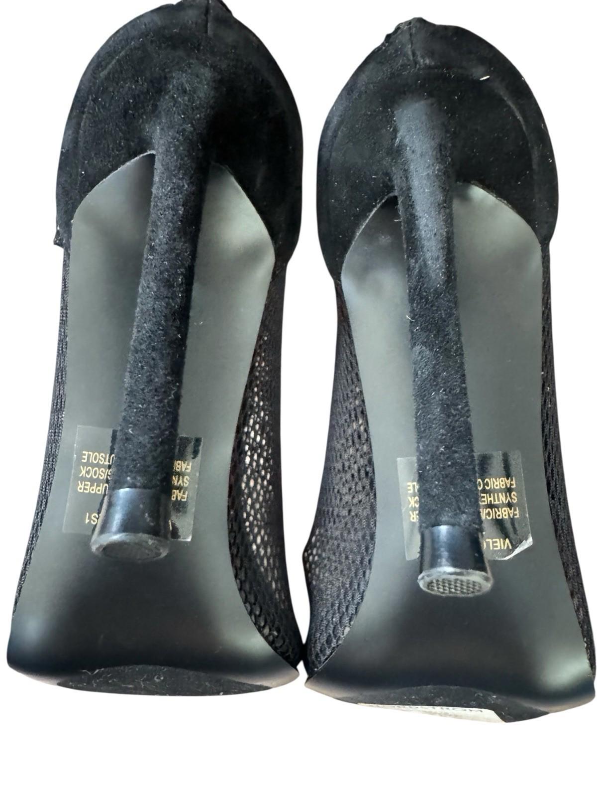 Steve Madden Mesh And Suede Stiletto Heel Shoes Size 7.5
