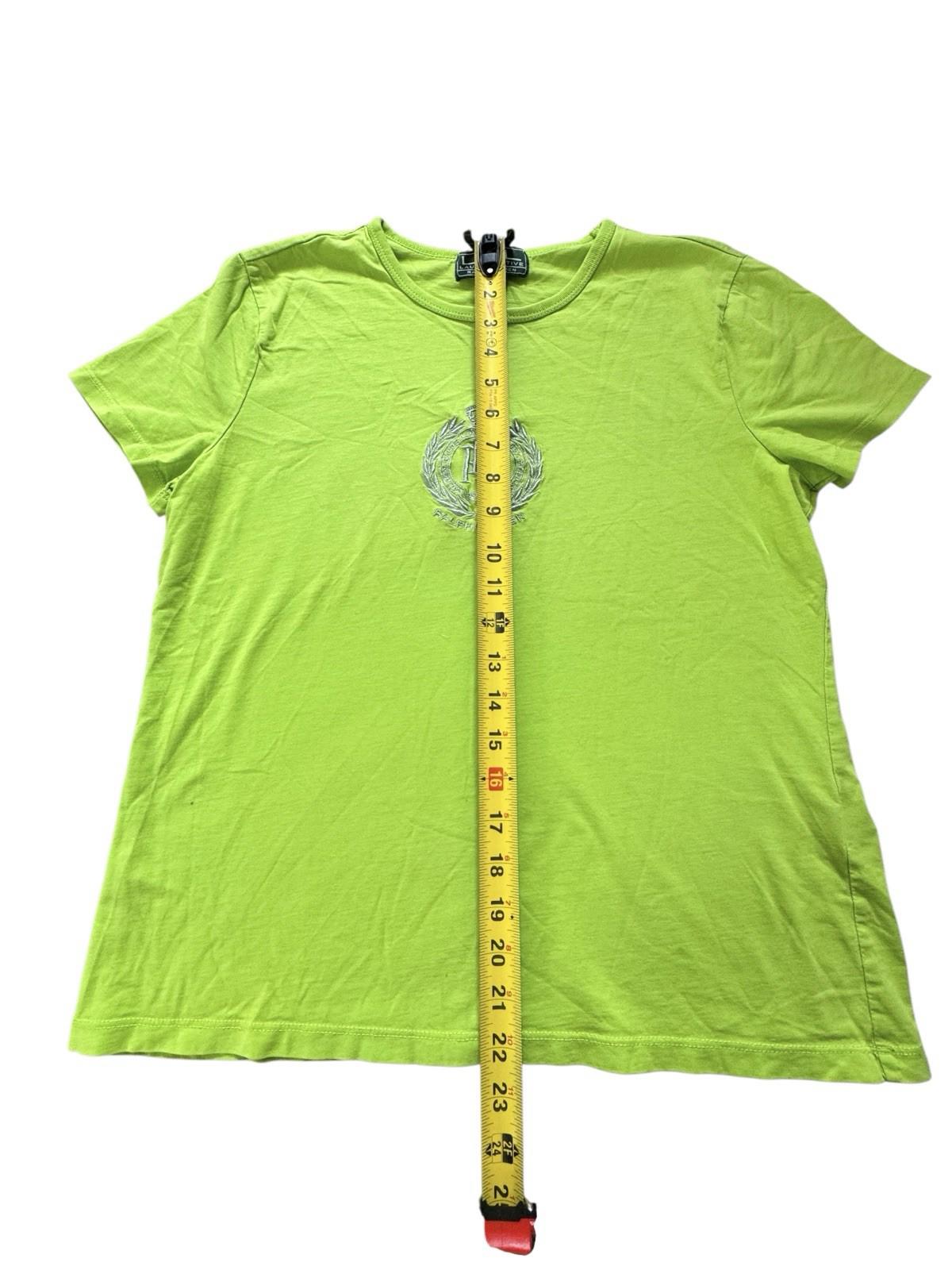 Vintage 1990s LRL Ralph Lauren Women's Green T-Shirt Size Large Made in USA