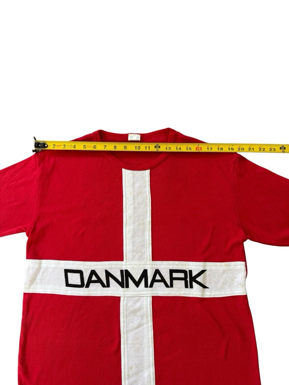 Vintage Danmark Flag Denmark Cotton Long Sleeve Shirt Red XXL