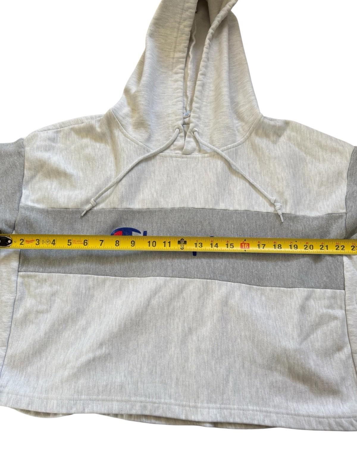 Vintage Champion Reverse Weave Cropped Hoodie Sweatshirt Size XL Sweats