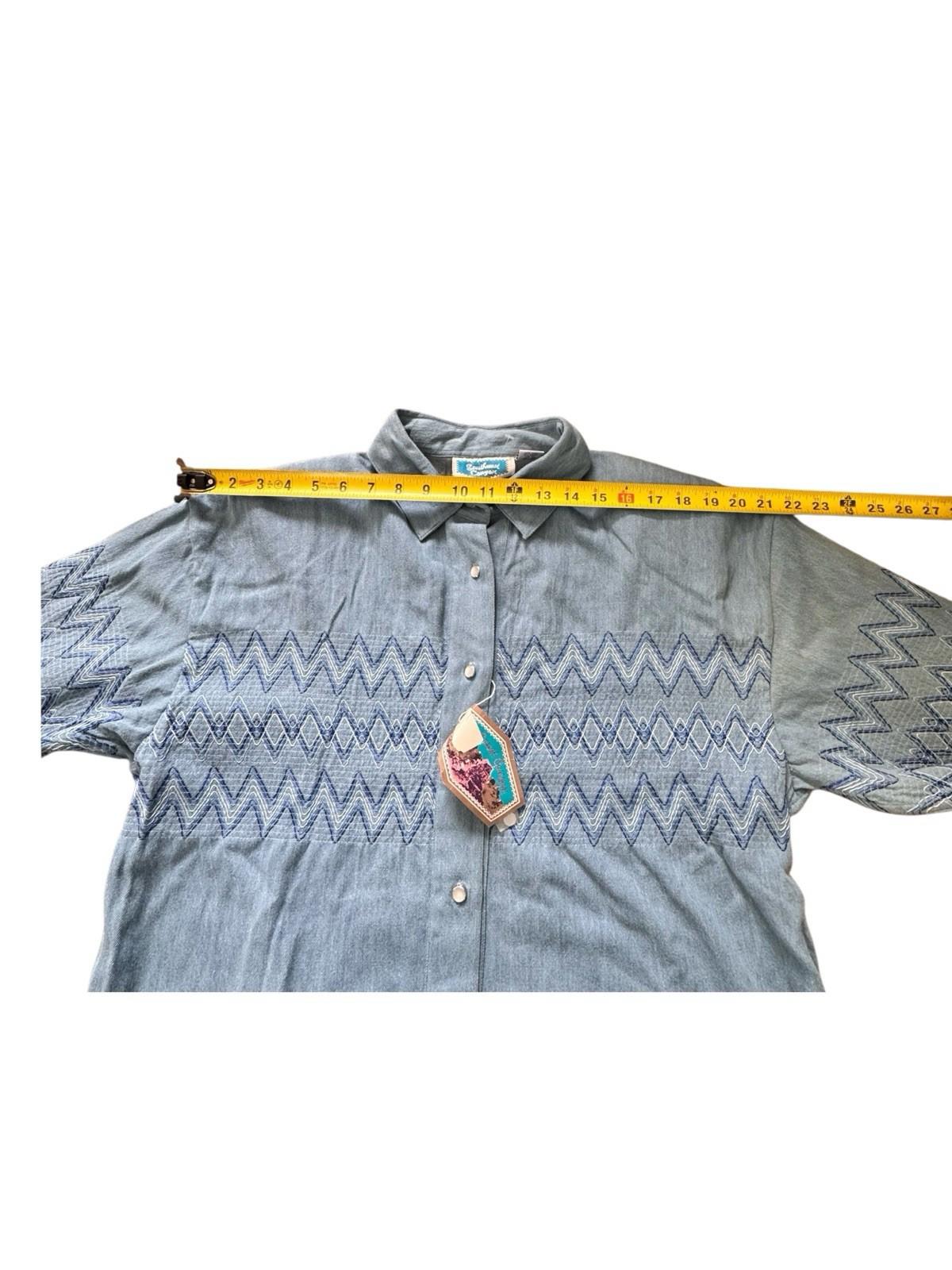 Vintage Southwest Canyon Unisex Long Sleeve Button Down RODEO Shirt Large