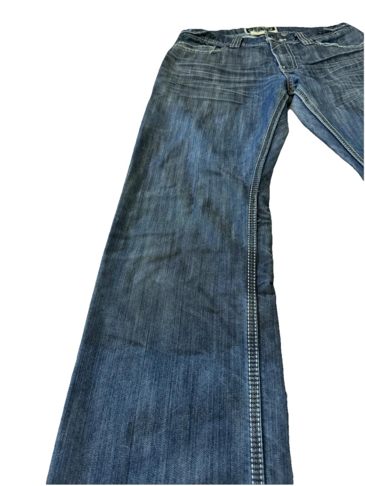 Levis 514 Slim Straight 29/32 Jeans Zippered Pockets Purple Stitching